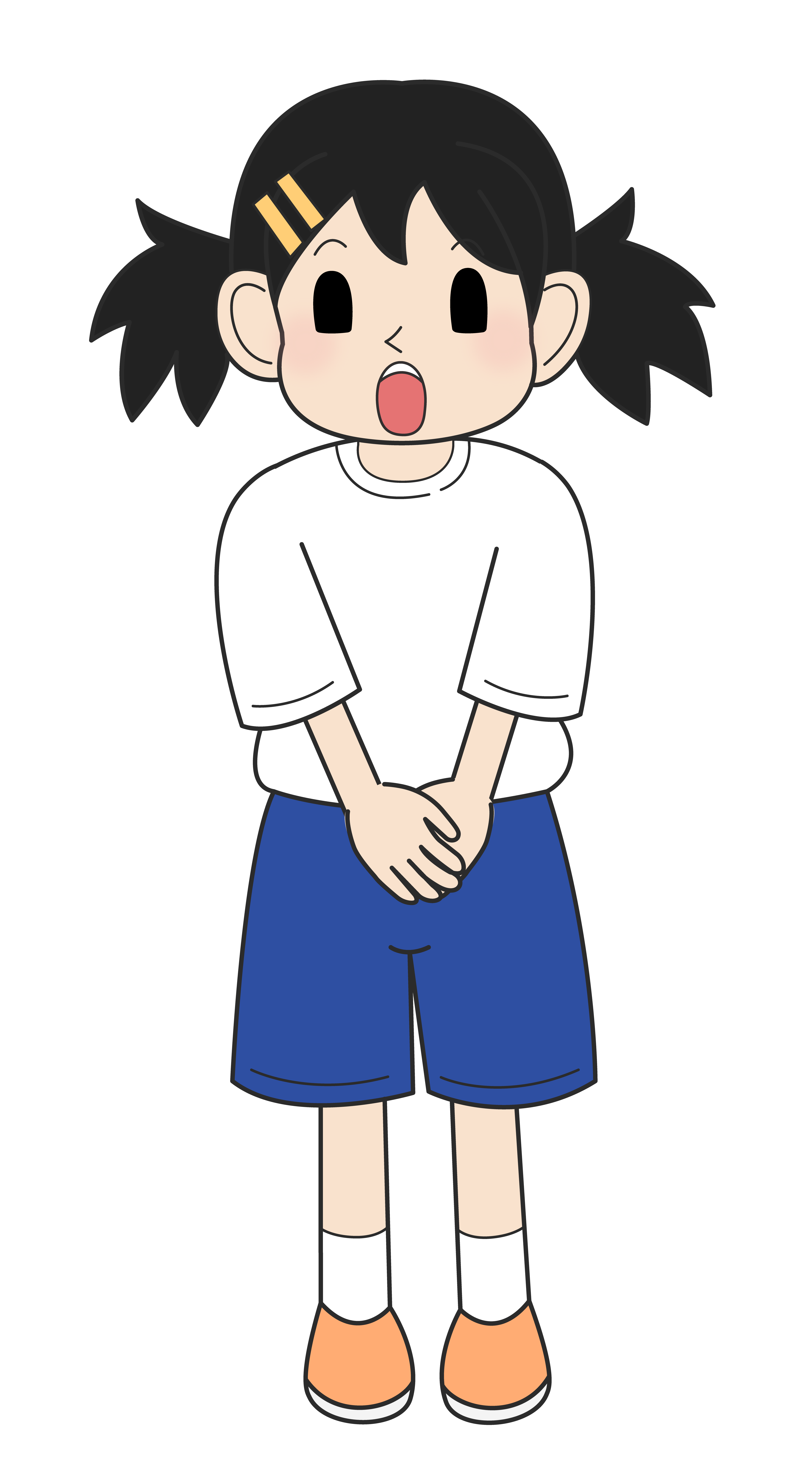 小学生の女の子（驚き・立ちC）