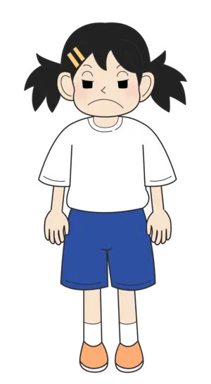 小学生の女の子（怒り・立ちA）