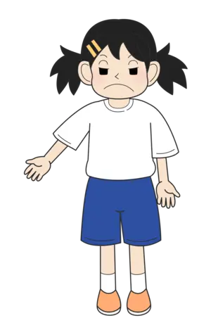 小学生の女の子（怒り・立ちB）