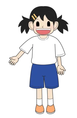 小学生の女の子（笑い・立ちB）