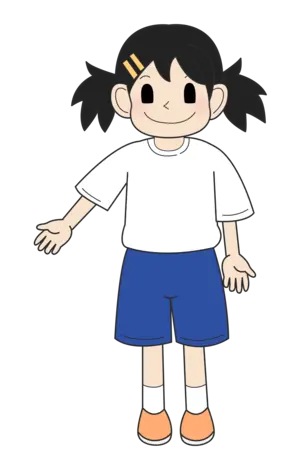 小学生の女の子（笑顔・立ちB）