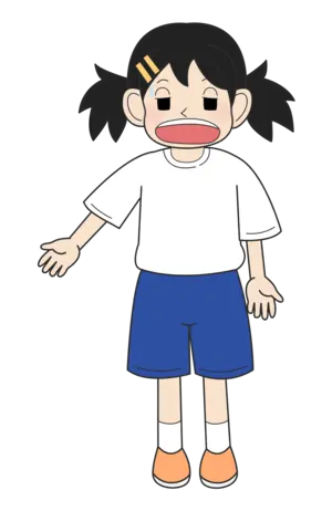 小学生の女の子（困り・立ちB）