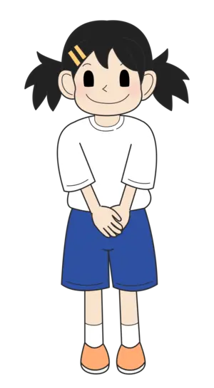 小学生の女の子（笑顔・立ちC）