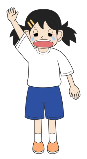 小学生の女の子（泣き・立ちD）