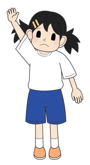 小学生の女の子（考え・立ちD）