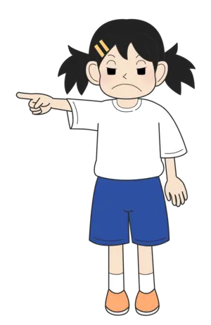 小学生の女の子（怒り・立ちE）