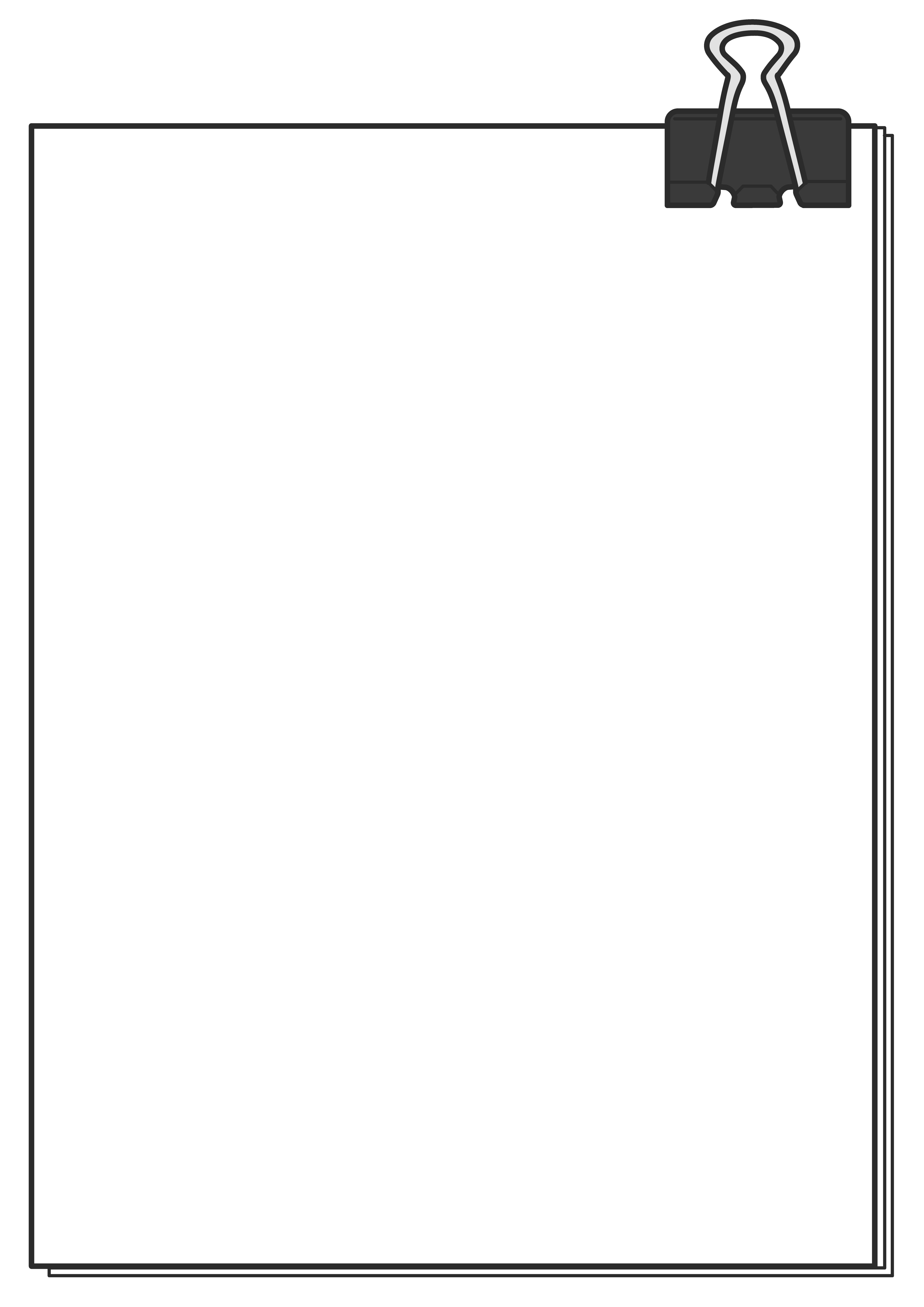 ダブルクリップで紙を留める（右・その2）