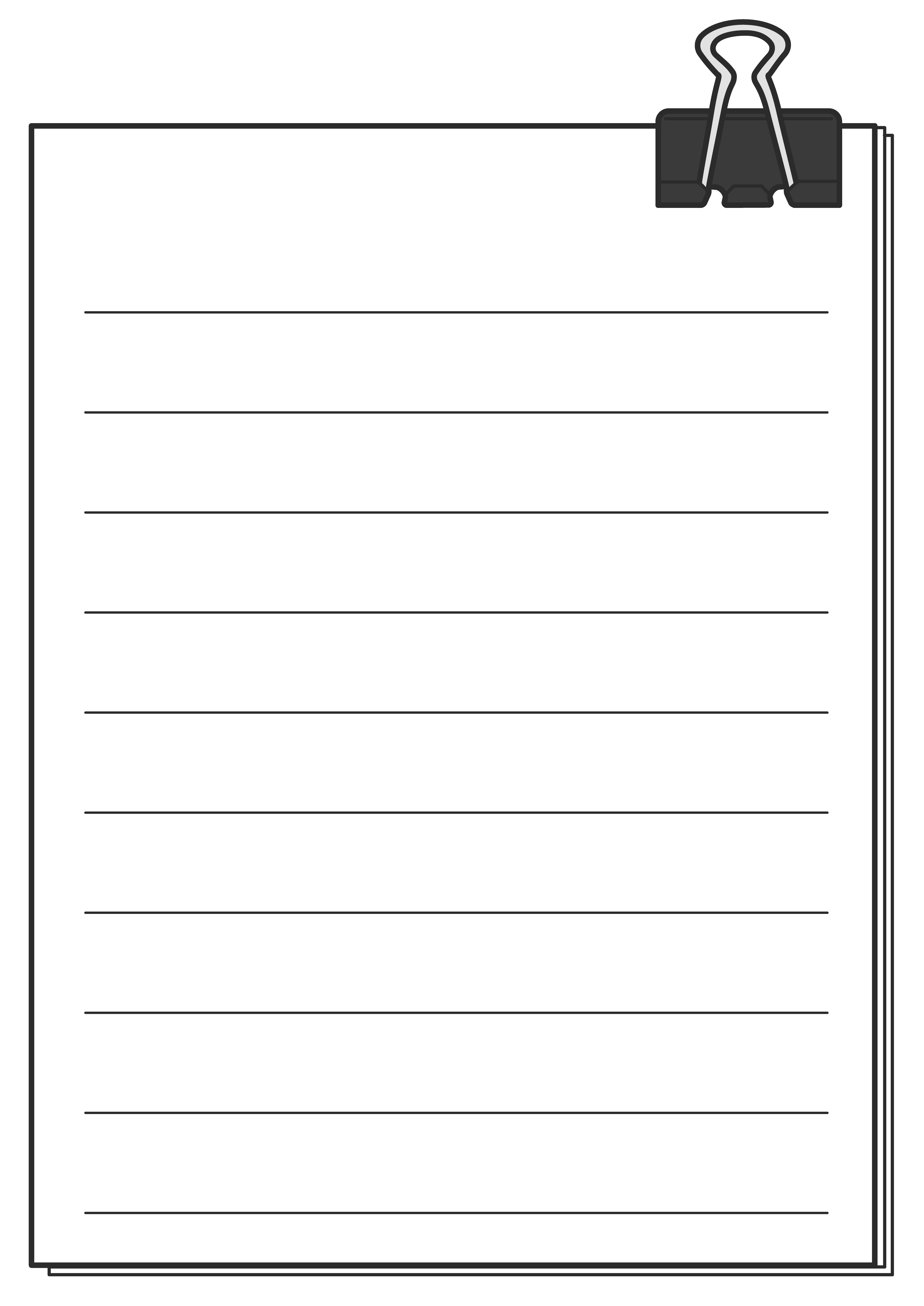 ダブルクリップで紙を留める（右・その4）