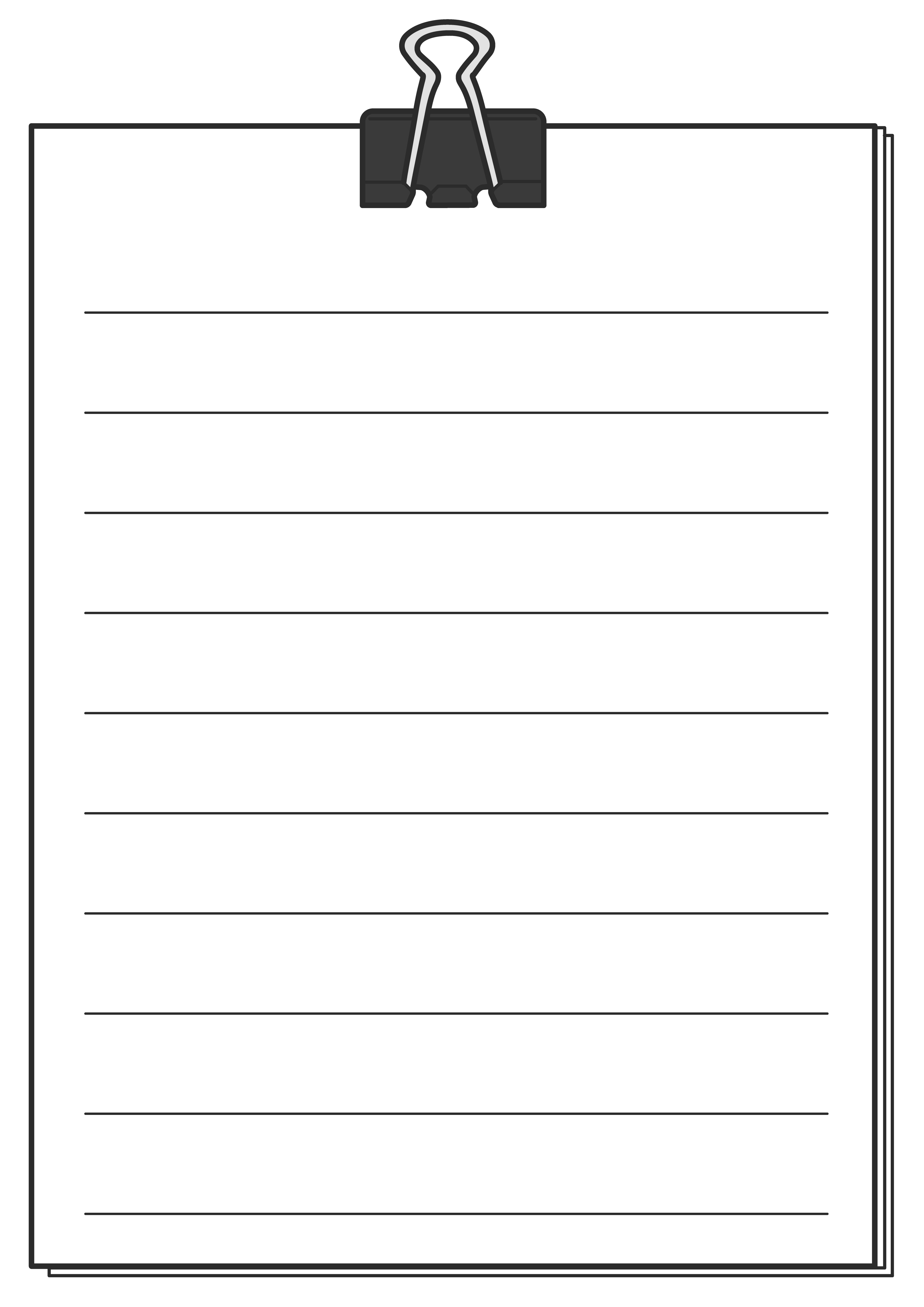 ダブルクリップで紙を留める（上・その4）