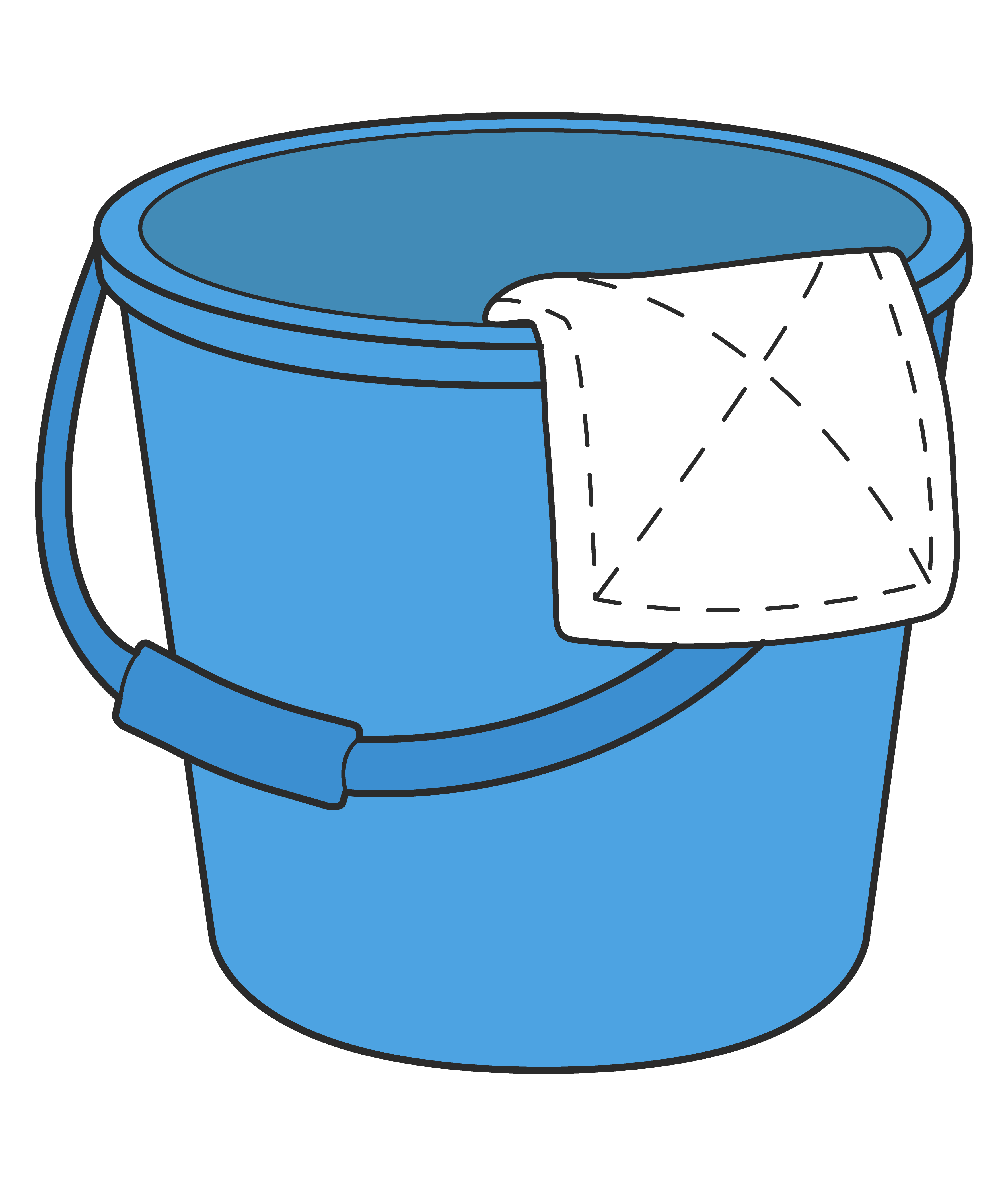 ぞうきん入りバケツ