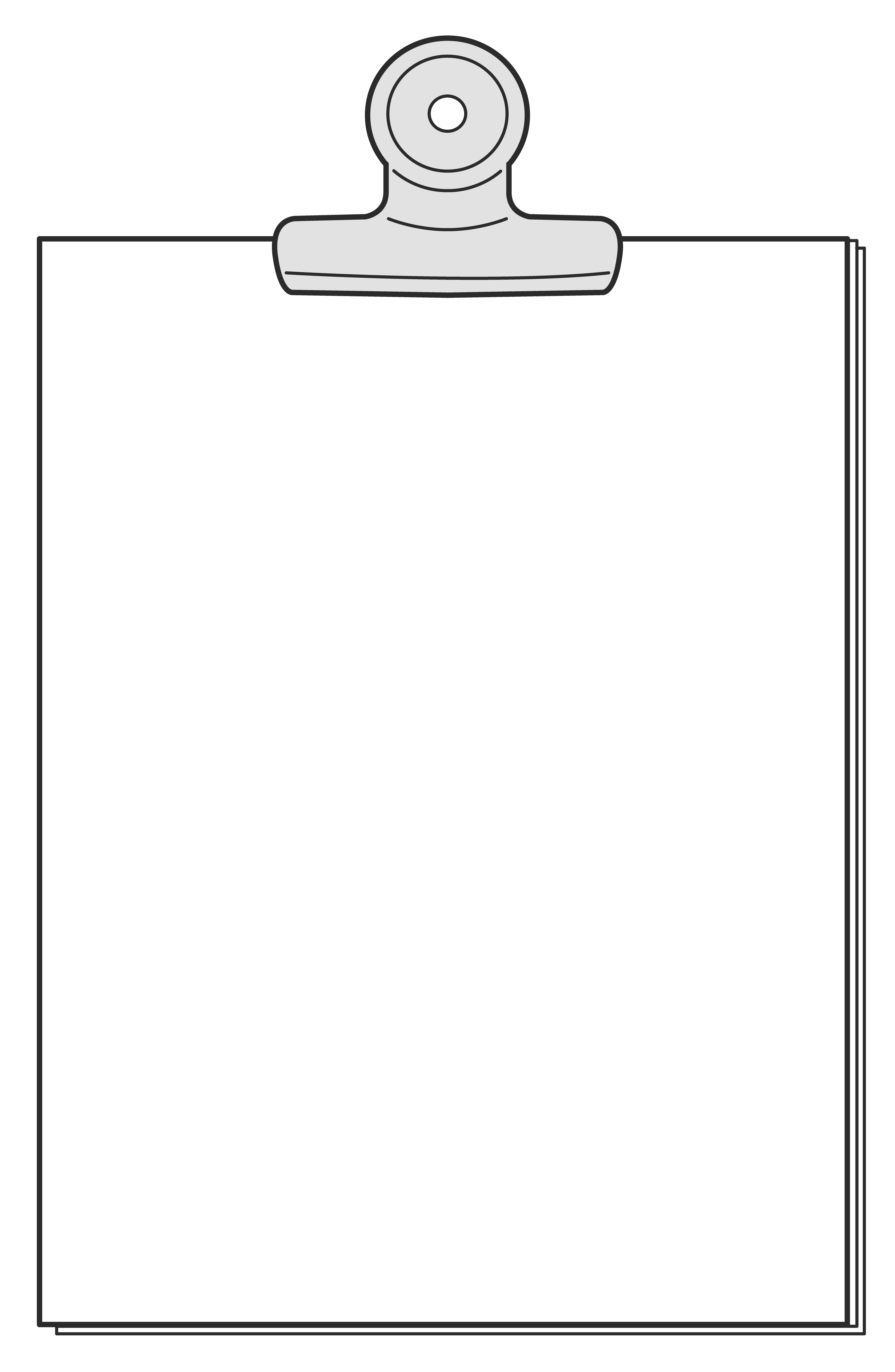 目玉クリップで紙を留める（上・その2）