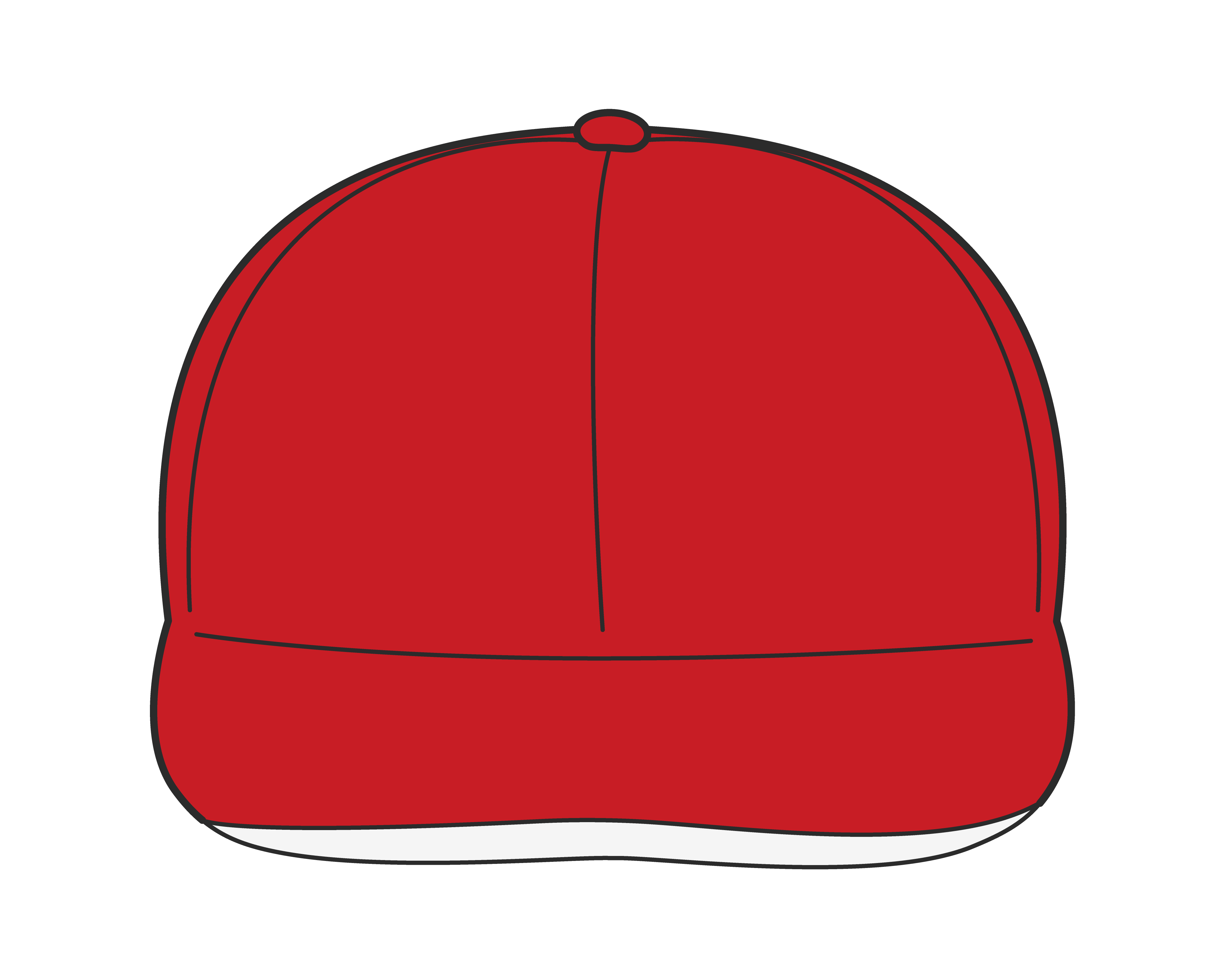 赤白帽（赤・正面）