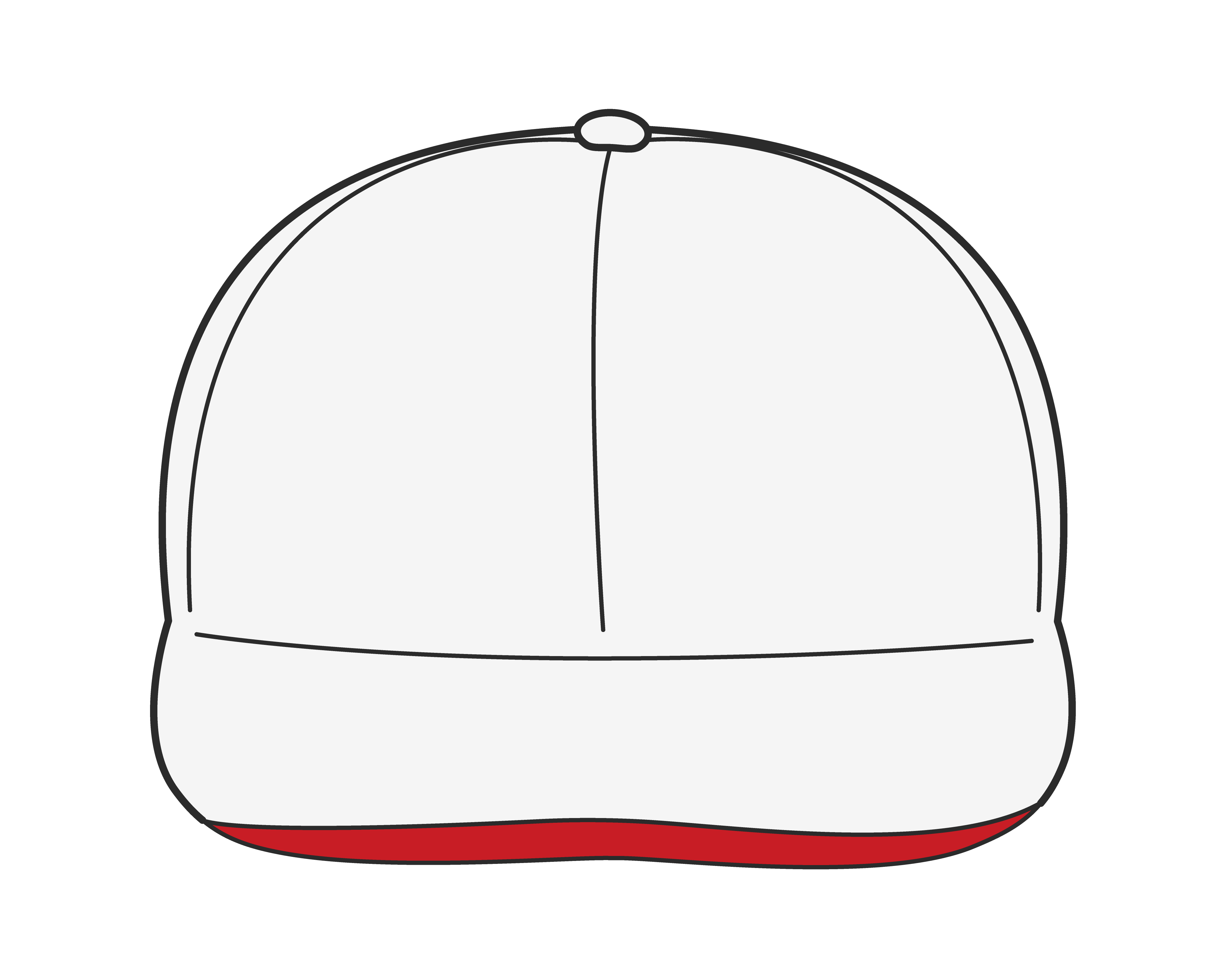 赤白帽（白・正面）