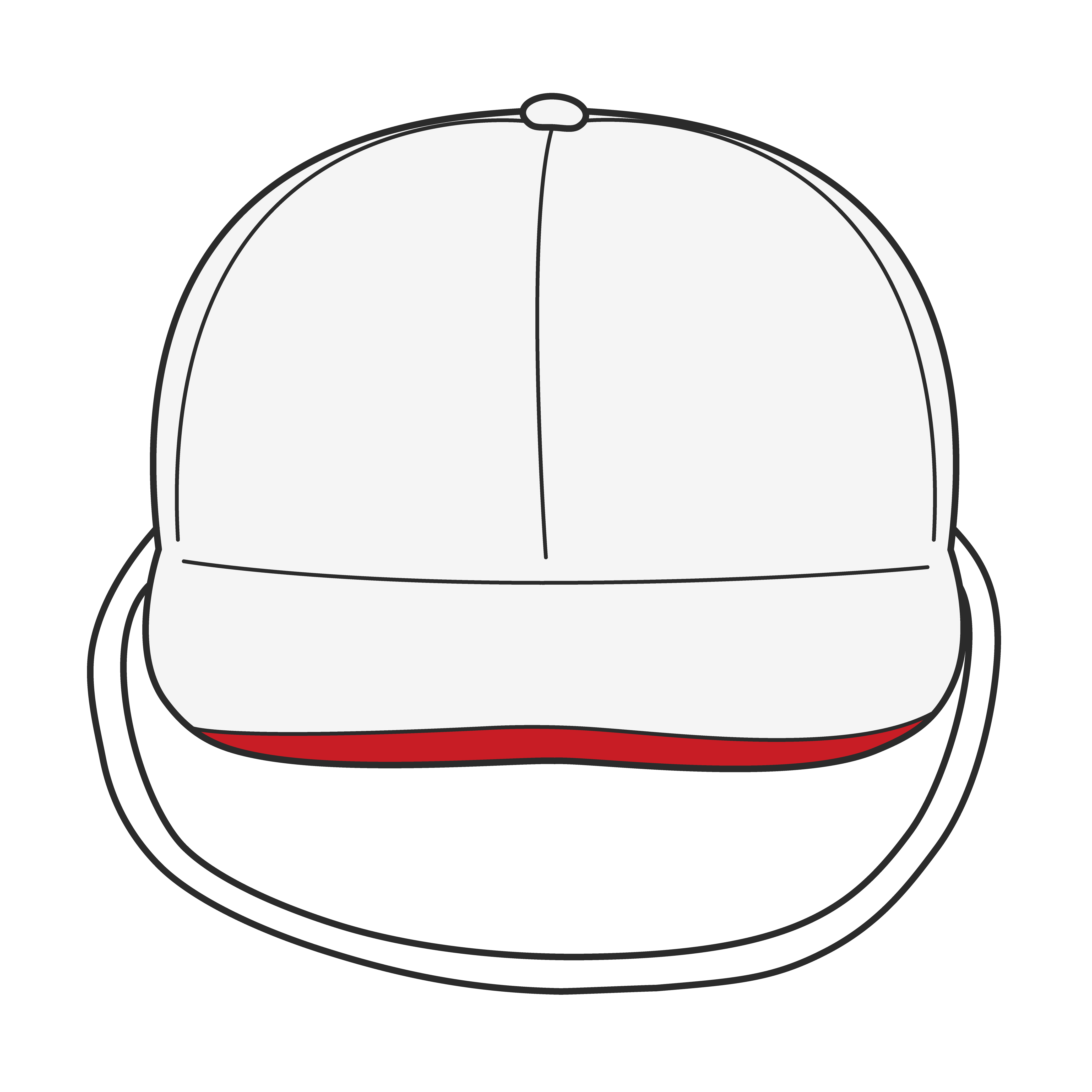 赤白帽（白・正面・あご紐あり）