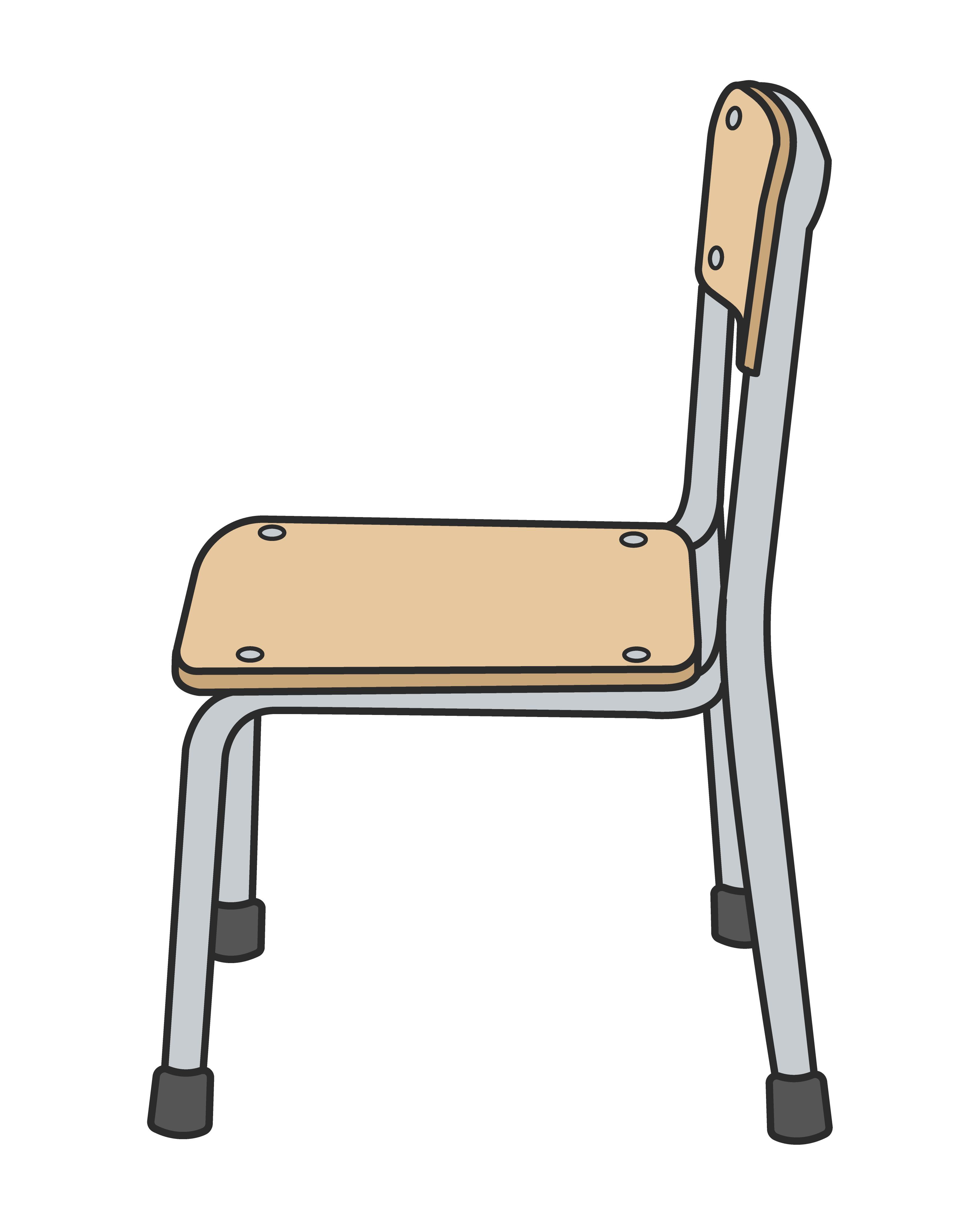 学校の椅子（横）