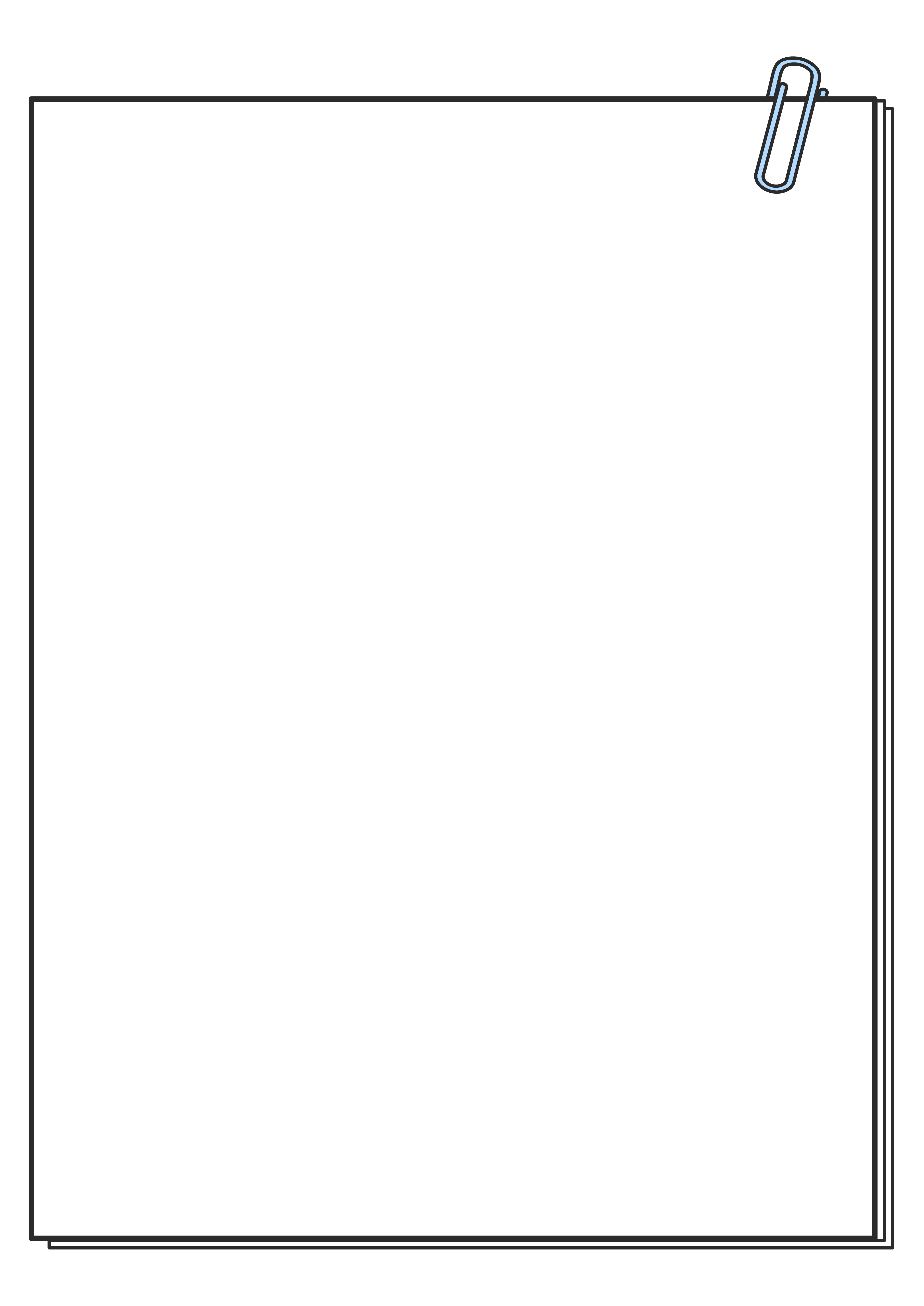 ゼムクリップで紙を留める（右・その1）