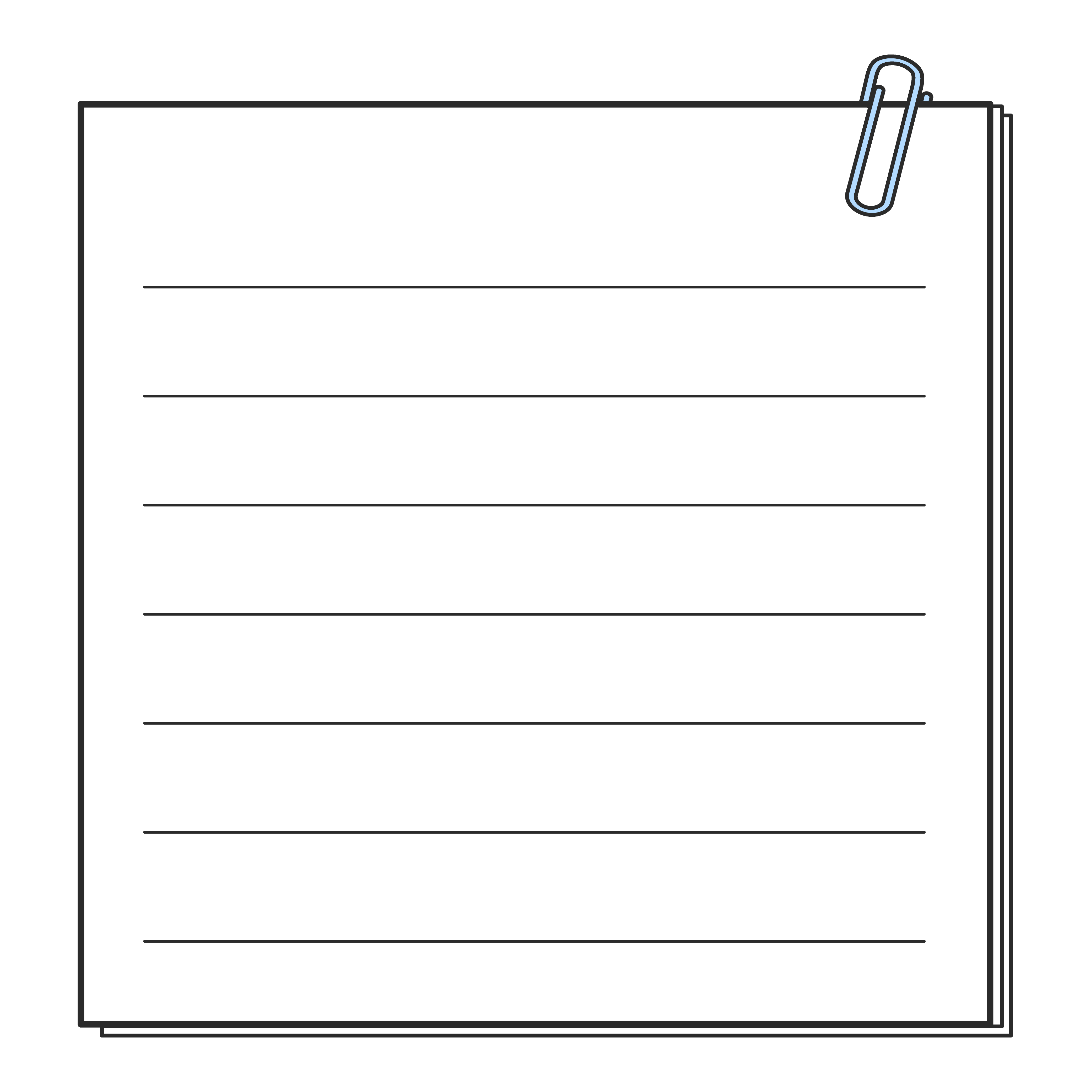 ゼムクリップで紙を留める（右・その3）