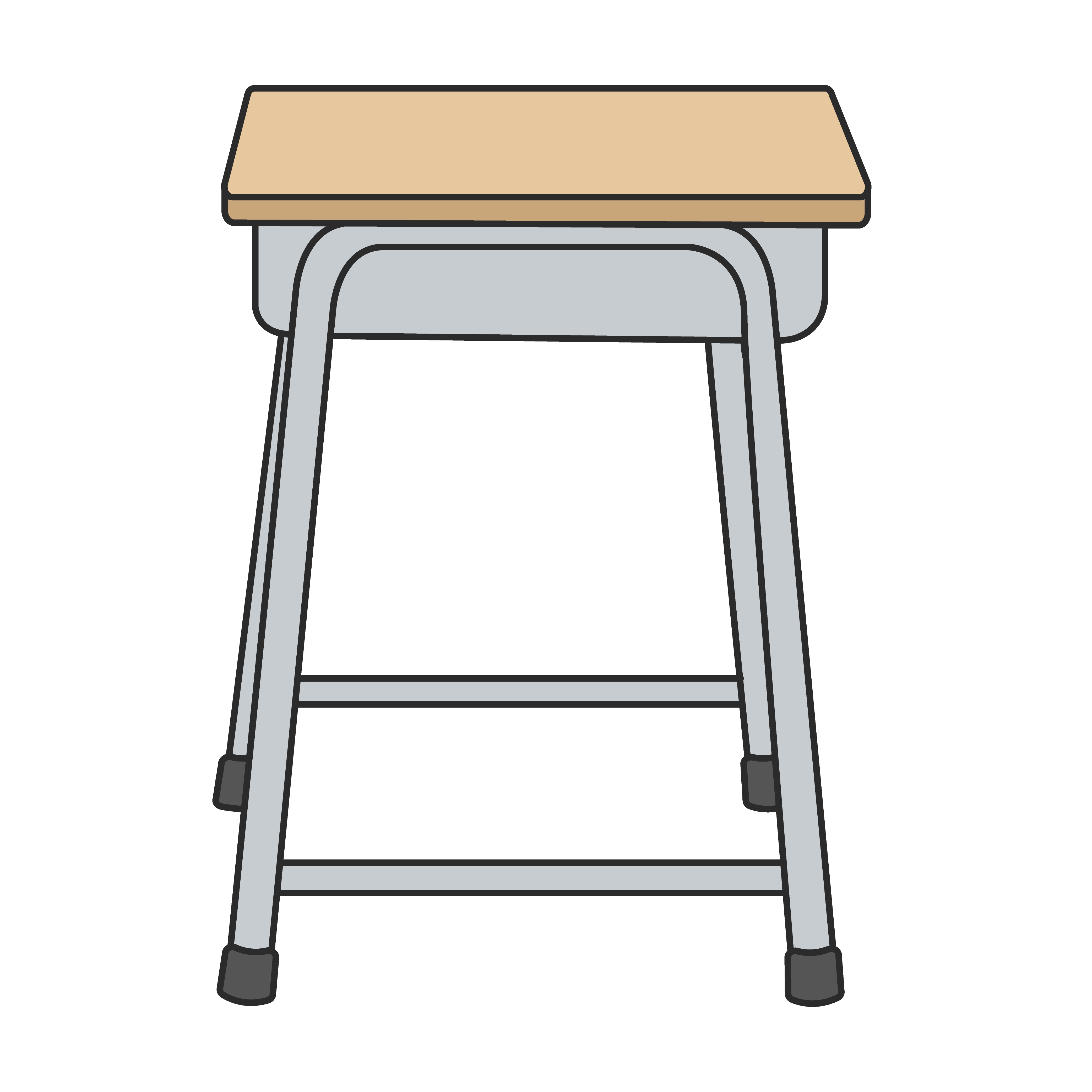 学校の机（横）