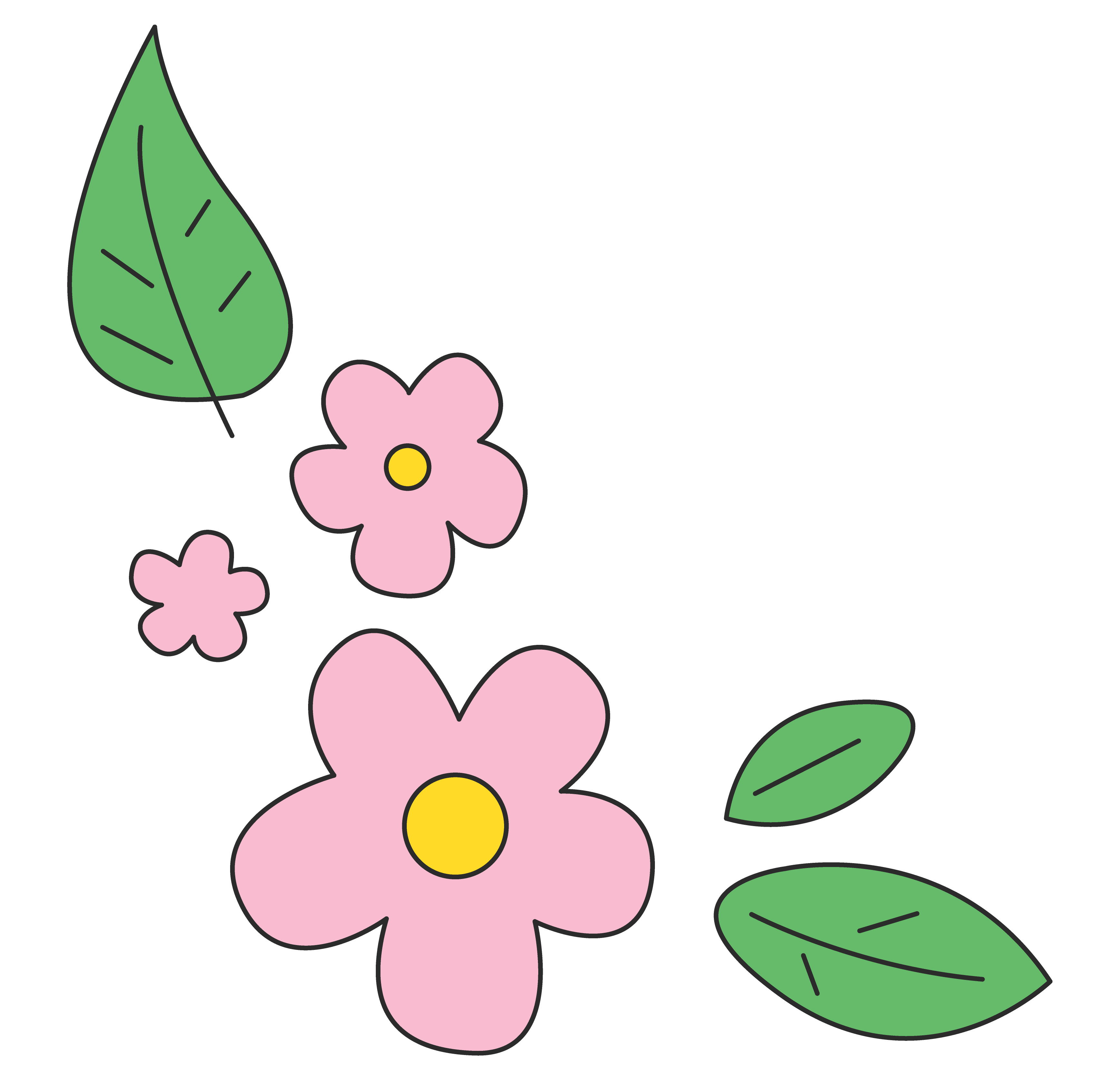 花フレーム（左下）