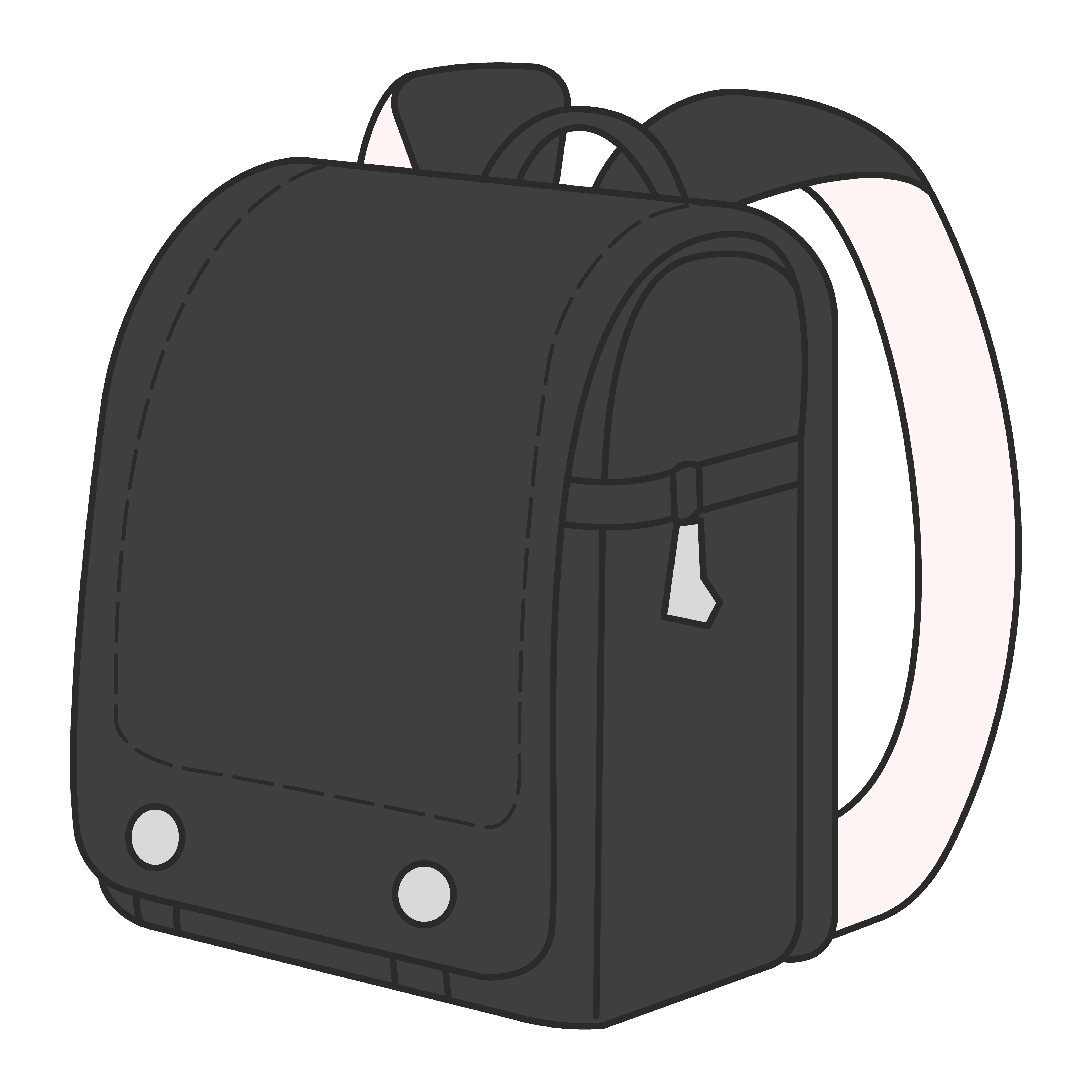 ランドセル（黒・斜め）