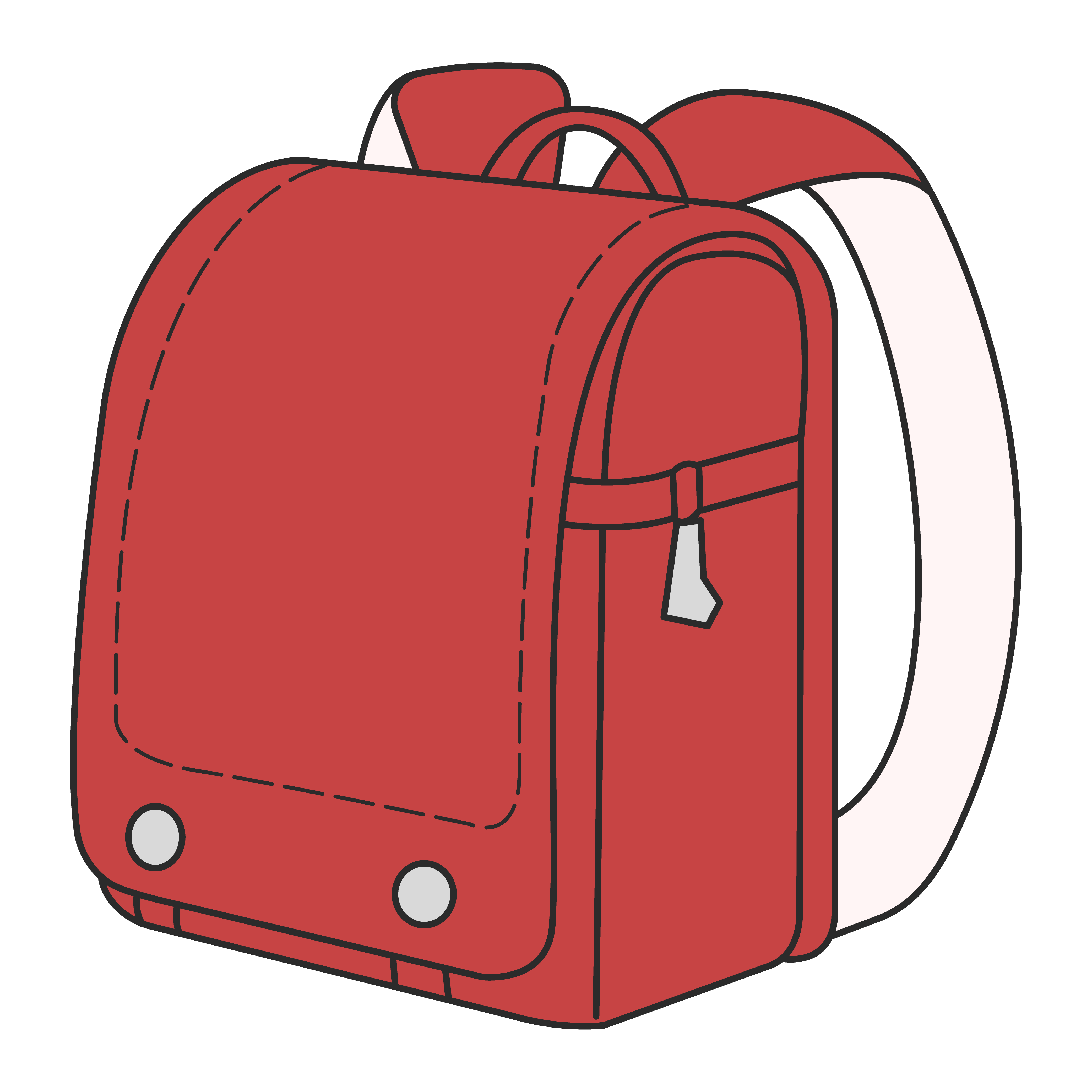 ランドセル（赤・斜め）