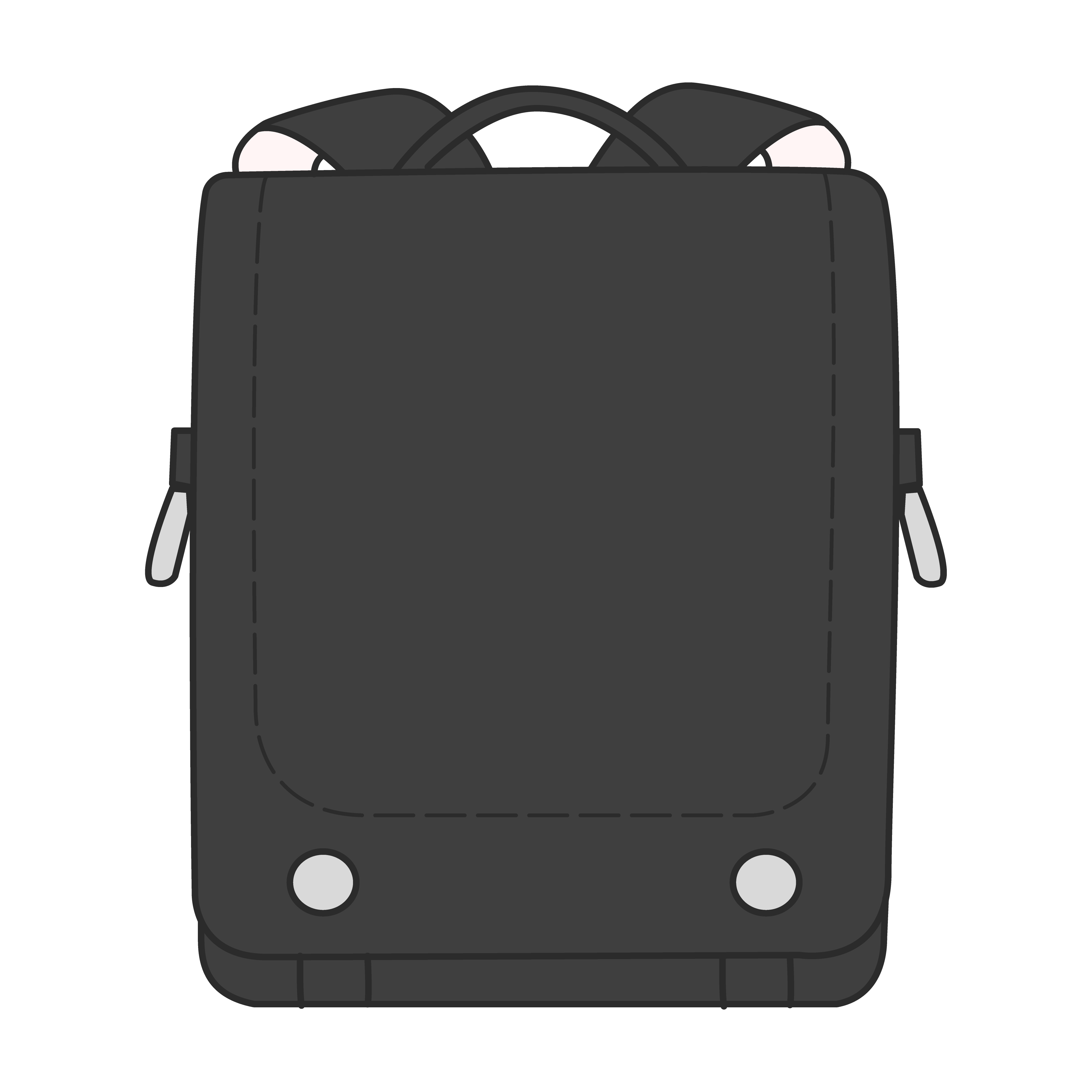 ランドセル（黒・正面）