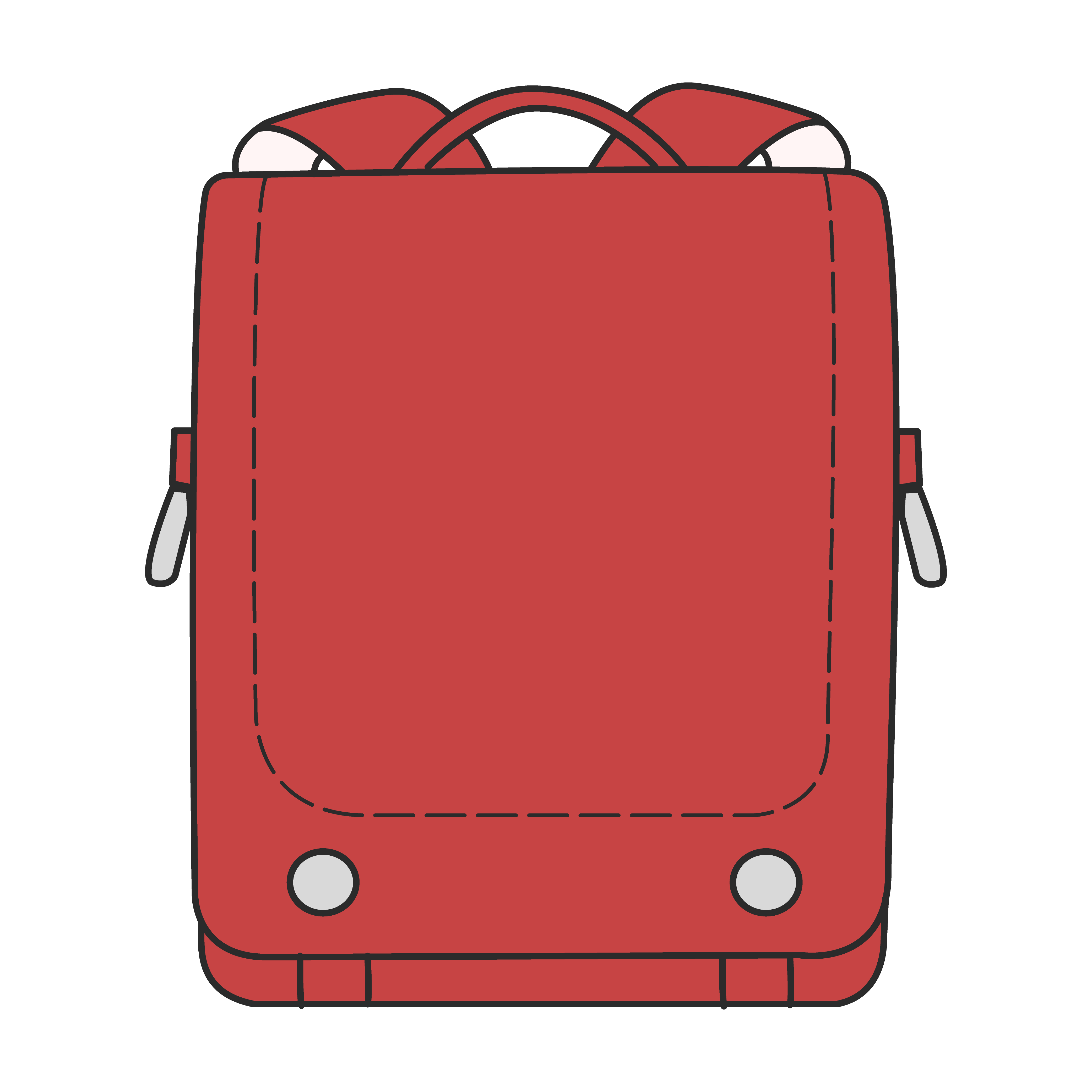 ランドセル（赤・正面）