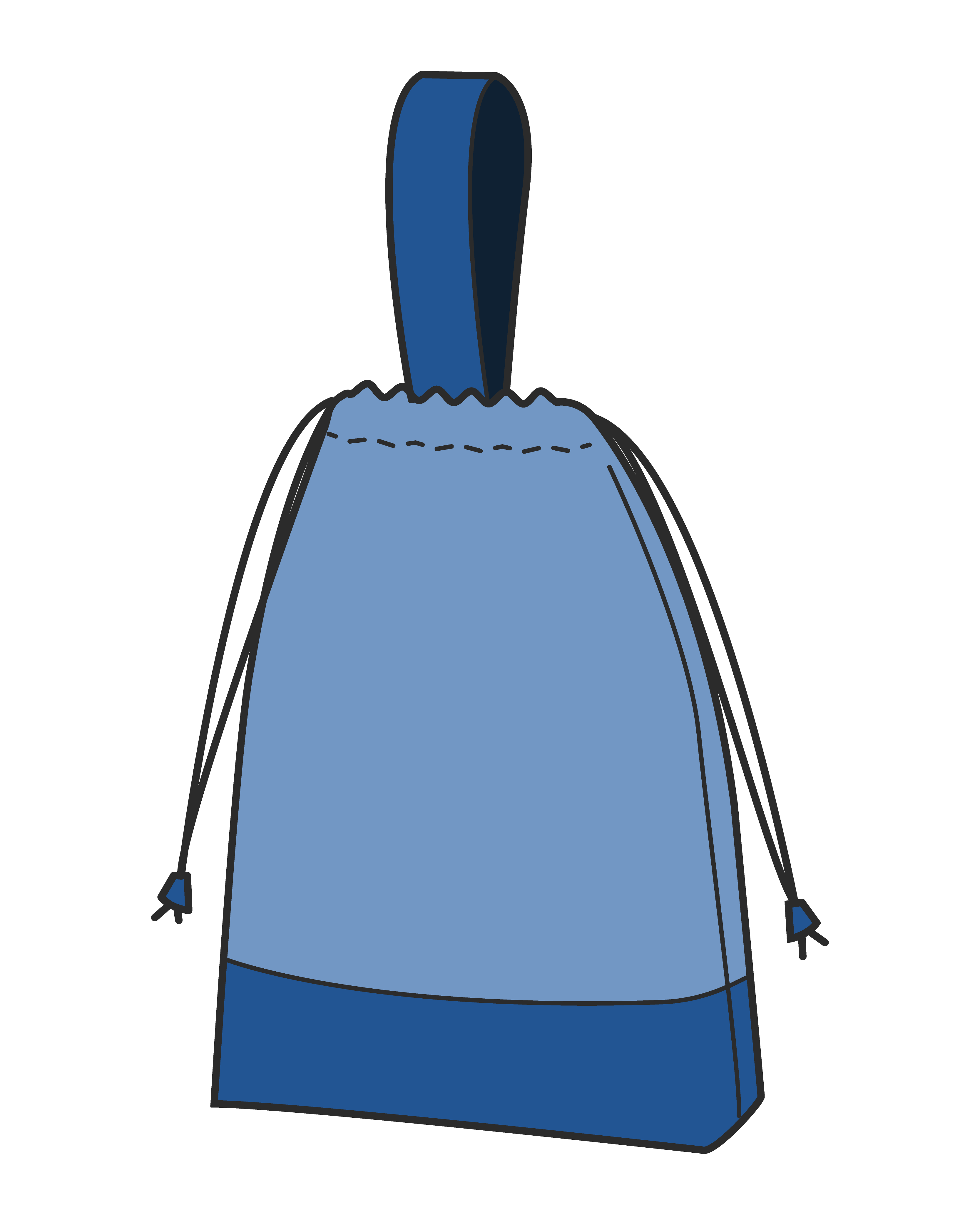 上履き袋（青・斜め）